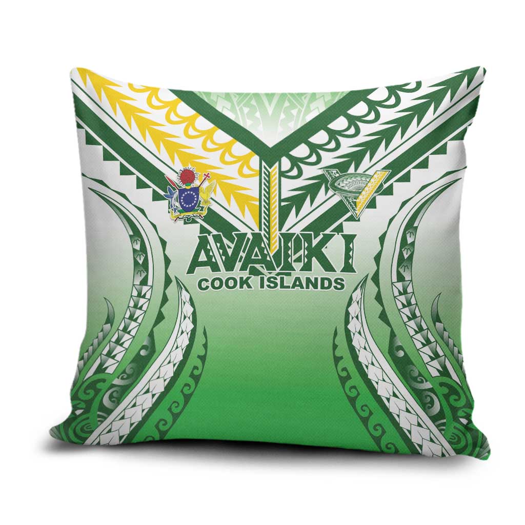 Cook Islands Avaiki Rugby Pillow Cover Go Champions LT05 Green - Polynesian Pride