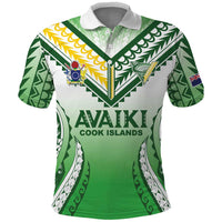 Custom Cook Islands Avaiki Rugby Polo Shirt Go Champions LT05 Green - Polynesian Pride