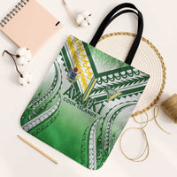Cook Islands Avaiki Rugby Tote Bag Go Champions LT05 Black Strap One Size Green - Polynesian Pride