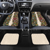 Hawaii And Japan Car Mats Tiki With Oni Mask LT05 Set 4pcs Colorful - Polynesian Pride