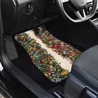 Hawaii And Japan Car Mats Tiki With Oni Mask LT05 - Polynesian Pride