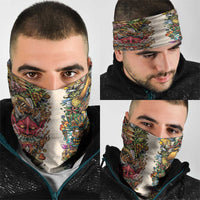 Hawaii And Japan Neck Gaiter Tiki With Oni Mask LT05 - Polynesian Pride