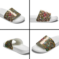 Hawaii And Japan Slide Sandals Tiki With Oni Mask LT05 - Polynesian Pride