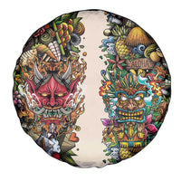 Hawaii And Japan Spare Tire Cover Tiki With Oni Mask LT05 - Polynesian Pride