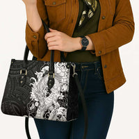 Hawaiian And Japanese Culture Leather Bag Irezumi Dragon With Polynesian Pattern Black LT05 - Polynesian Pride