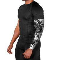 Hawaiian And Japanese Culture Arm Sleeves Irezumi Dragon With Polynesian Pattern White LT05 - Polynesian Pride