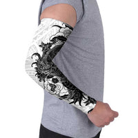 Hawaiian And Japanese Culture Arm Sleeves Irezumi Dragon With Polynesian Pattern White LT05 - Polynesian Pride