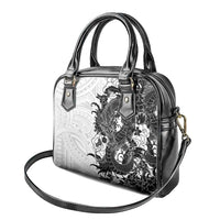 Hawaiian And Japanese Culture Shoulder Handbag Irezumi Dragon With Polynesian Pattern White LT05 - Polynesian Pride