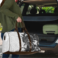 Hawaiian And Japanese Culture Travel Bag Irezumi Dragon With Polynesian Pattern White LT05 - Polynesian Pride