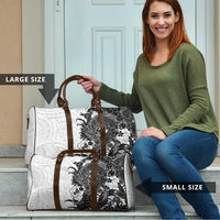 Hawaiian And Japanese Culture Travel Bag Irezumi Dragon With Polynesian Pattern White LT05 - Polynesian Pride