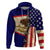 American Samoa Flag Day Hoodie Polynesian Tribal Pattern LT05 Pullover Hoodie Blue - Polynesian Pride