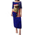 American Samoa Flag Day Puletasi Polynesian Tribal Pattern LT05 Long Dress Blue - Polynesian Pride