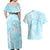 Polynesia Dolphins Under The Sea Couples Matching Off Shoulder Maxi Dress and Hawaiian Shirt Simple Style LT05 - Polynesian Pride