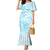 Polynesia Dolphins Under The Sea Family Matching Mermaid Dress and Hawaiian Shirt Simple Style LT05 Mom's Dress Baby Blue - Polynesian Pride