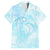 Polynesia Dolphins Under The Sea Family Matching Short Sleeve Bodycon Dress and Hawaiian Shirt Simple Style LT05 Dad's Shirt - Short Sleeve Baby Blue - Polynesian Pride