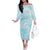 Polynesia Dolphins Under The Sea Off The Shoulder Long Sleeve Dress Simple Style LT05 Women Baby Blue - Polynesian Pride