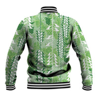 Green Hawaii Tapa Pattern Baseball Jacket With Heliconia Vintage Style LT05 - Polynesian Pride