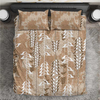 Beige Hawaii Tapa Pattern Bedding Set With Heliconia Vintage Style LT05 Beige - Polynesian Pride