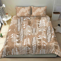 Beige Hawaii Tapa Pattern Bedding Set With Heliconia Vintage Style LT05 - Polynesian Pride