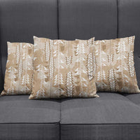 Beige Hawaii Tapa Pattern Pillow Cover With Heliconia Vintage Style LT05 - Polynesian Pride