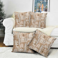 Beige Hawaii Tapa Pattern Pillow Cover With Heliconia Vintage Style LT05 - Polynesian Pride