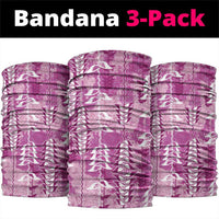 Magenta Hawaii Tapa Pattern Neck Gaiter With Heliconia Vintage Style LT05 package One Size: 25*50cm Magenta - Polynesian Pride