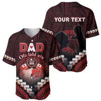 Personalised Tonga Happy Father's Day Baseball Jersey Ofa Lahi Atu Dad Polynesian Tribal LT05 - Polynesian Pride
