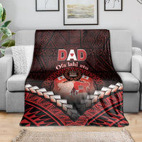 Tonga Happy Father's Day Blanket Ofa Lahi Atu Dad Polynesian Tribal LT05 - Polynesian Pride