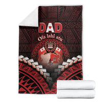 Tonga Happy Father's Day Blanket Ofa Lahi Atu Dad Polynesian Tribal LT05 - Polynesian Pride