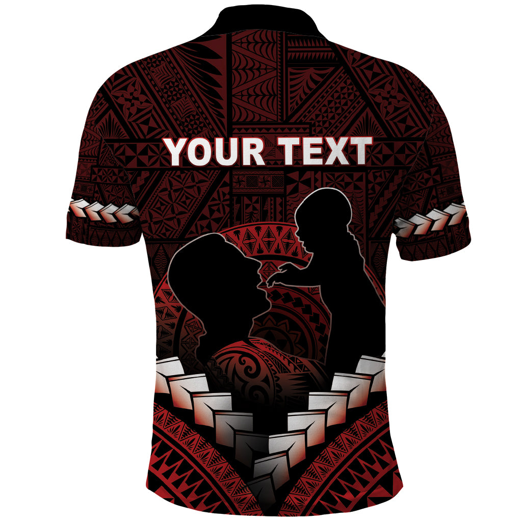 Personalised Tonga Happy Father's Day Polo Shirt Ofa Lahi Atu Dad Polynesian Tribal LT05 - Polynesian Pride