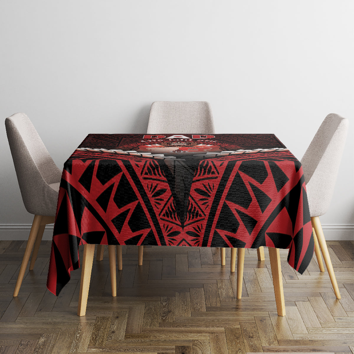 Tonga Happy Father's Day Tablecloth Ofa Lahi Atu Dad Polynesian Tribal LT05 - Polynesian Pride