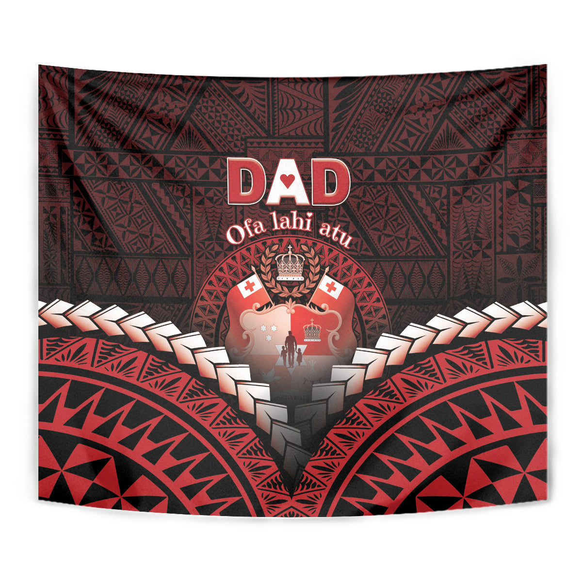 Tonga Happy Father's Day Tapestry Ofa Lahi Atu Dad Polynesian Tribal LT05 - Polynesian Pride