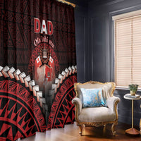 Tonga Happy Father's Day Window Curtain Ofa Lahi Atu Dad Polynesian Tribal LT05 - Polynesian Pride