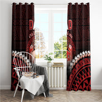 Tonga Happy Father's Day Window Curtain Ofa Lahi Atu Dad Polynesian Tribal LT05 - Polynesian Pride