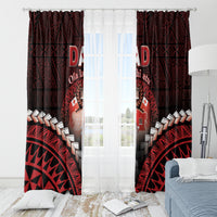 Tonga Happy Father's Day Window Curtain Ofa Lahi Atu Dad Polynesian Tribal LT05 - Polynesian Pride