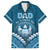 Personalised Fiji Happy Father's Day Family Matching Short Sleeve Bodycon Dress and Hawaiian Shirt Au Lomani Iko Dad Polynesian Tribal