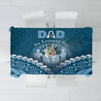 Fiji Happy Father's Day Tablecloth Au Lomani Iko Dad Polynesian Tribal LT05 Blue - Polynesian Pride