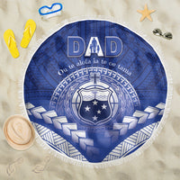 Samoa Happy Father's Day Beach Blanket Ou Te Alofa Ia Te Oe Tama Dad Polynesian Tribal LT05 One Size 150cm Blue - Polynesian Pride