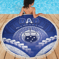 Samoa Happy Father's Day Beach Blanket Ou Te Alofa Ia Te Oe Tama Dad Polynesian Tribal LT05 - Polynesian Pride