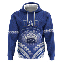 Personalised Samoa Happy Father's Day Hoodie Ou Te Alofa Ia Te Oe Tama Dad Polynesian Tribal LT05 Pullover Hoodie Blue - Polynesian Pride