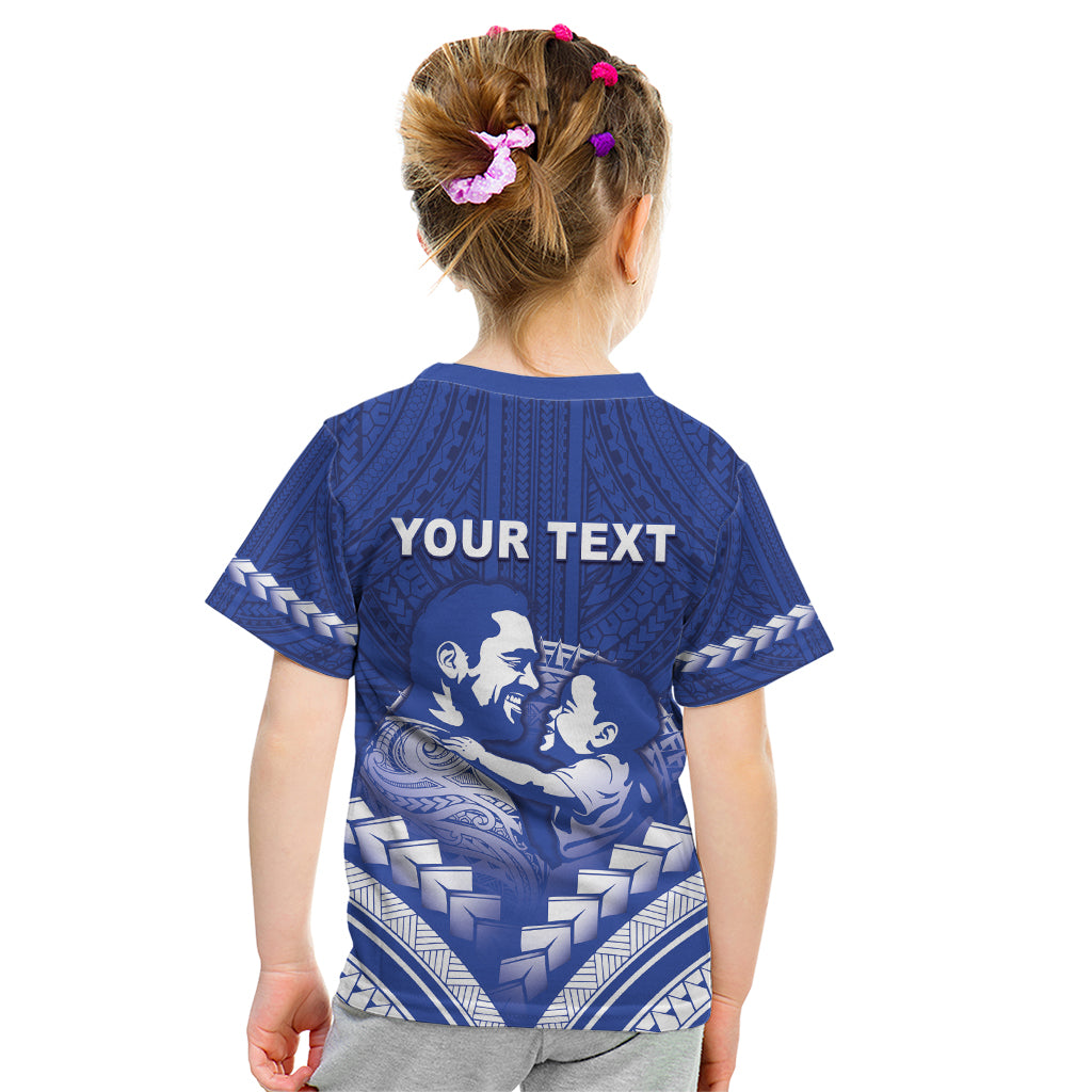Personalised Samoa Happy Father's Day Kid T Shirt Ou Te Alofa Ia Te Oe Tama Dad Polynesian Tribal LT05 - Polynesian Pride