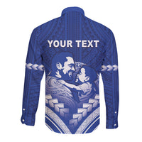 Personalised Samoa Happy Father's Day Long Sleeve Button Shirt Ou Te Alofa Ia Te Oe Tama Dad Polynesian Tribal LT05 - Polynesian Pride