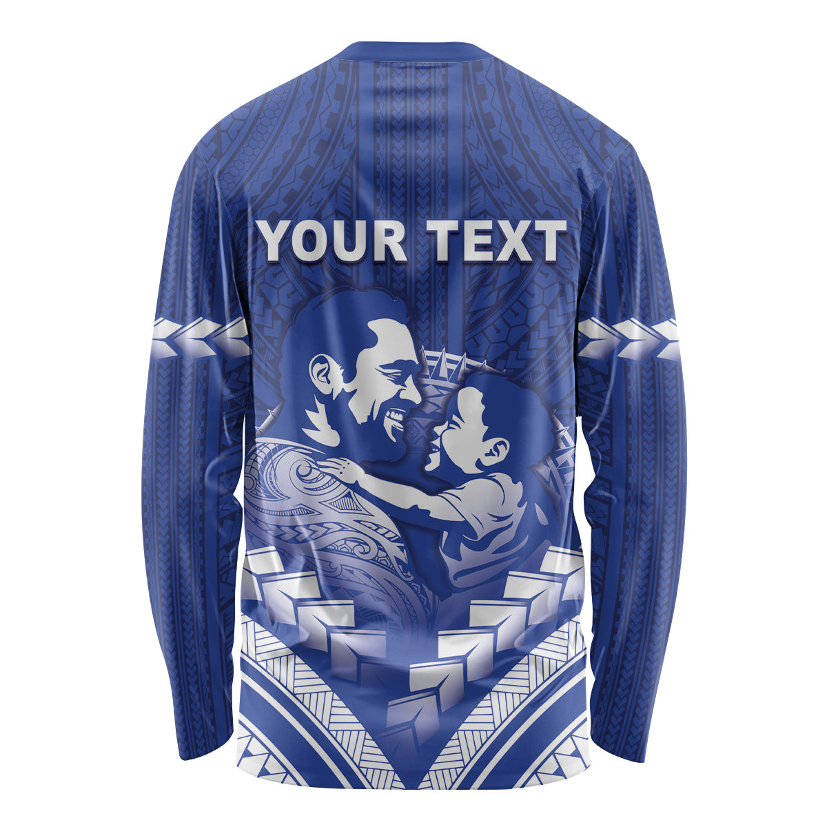 Personalised Samoa Happy Father's Day Long Sleeve Shirt Ou Te Alofa Ia Te Oe Tama Dad Polynesian Tribal LT05 - Polynesian Pride