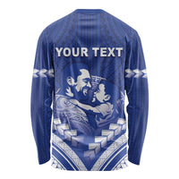 Personalised Samoa Happy Father's Day Long Sleeve Shirt Ou Te Alofa Ia Te Oe Tama Dad Polynesian Tribal LT05 - Polynesian Pride