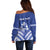 Personalised Samoa Happy Father's Day Off Shoulder Sweater Ou Te Alofa Ia Te Oe Tama Dad Polynesian Tribal