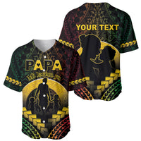 Personalised Vanuatu Happy Father's Day Baseball Jersey Mi Lavem Yu Papa Polynesian Tribal LT05 - Polynesian Pride