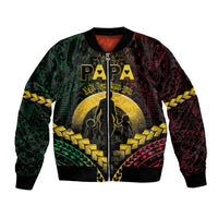 Personalised Vanuatu Happy Father's Day Bomber Jacket Mi Lavem Yu Papa Polynesian Tribal LT05 Unisex Reggae - Polynesian Pride