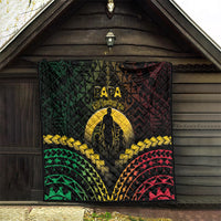 Vanuatu Happy Father's Day Quilt Mi Lavem Yu Papa Polynesian Tribal LT05 - Polynesian Pride
