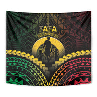 Vanuatu Happy Father's Day Tapestry Mi Lavem Yu Papa Polynesian Tribal LT05 - Polynesian Pride