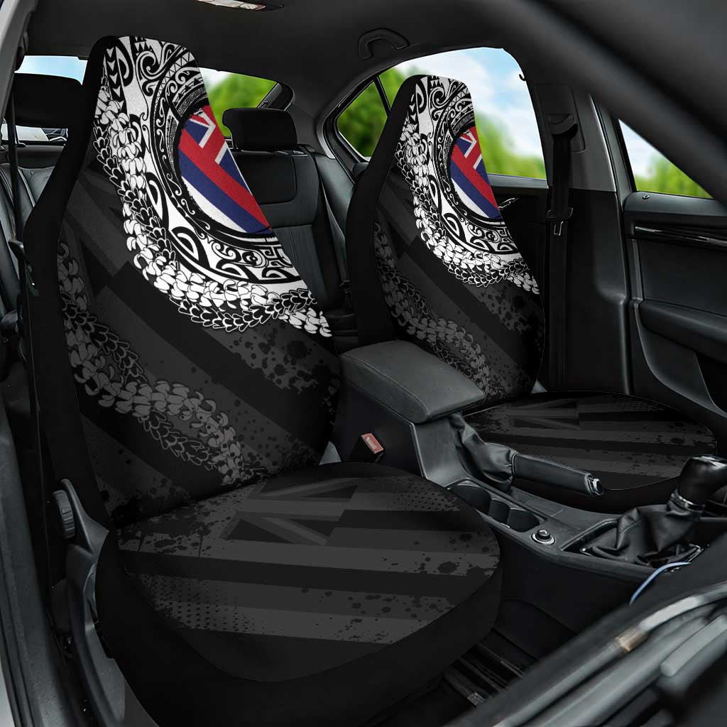 Hawaii Flag Day Car Seat Cover Hawaiian Maile Lei LT05 One Size Black - Polynesian Pride